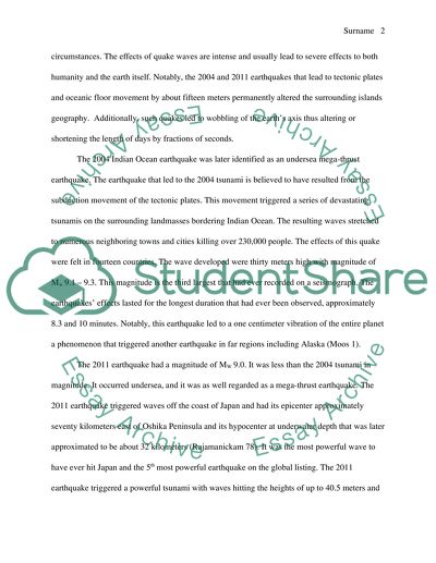 The 2004 and 2011 Tsunamis