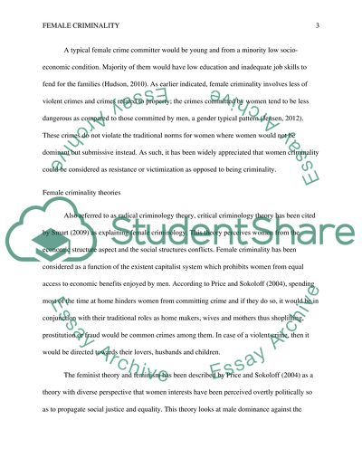 Theroies Behind Female Criminality