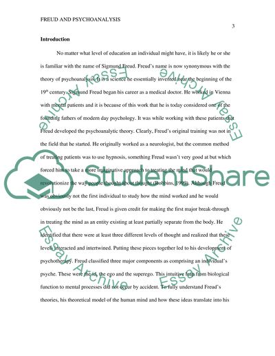 Freud and Psychoanalysis