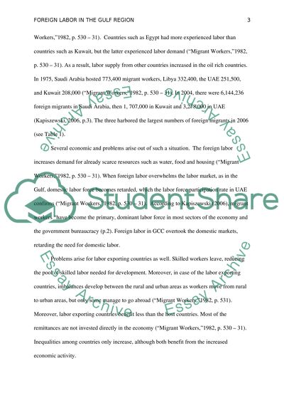 Foreign Labor in the Arab Gulf