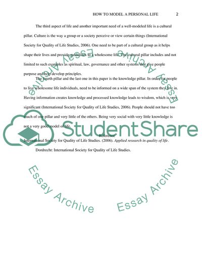 System analysis and design (model your life)