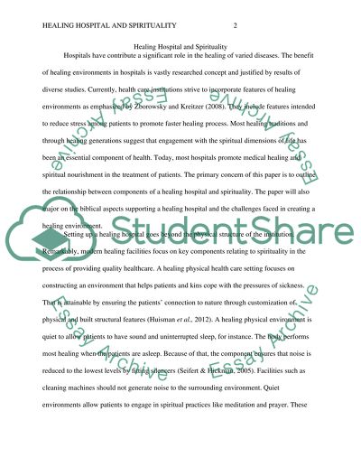 Healing Hospital and Spirituality