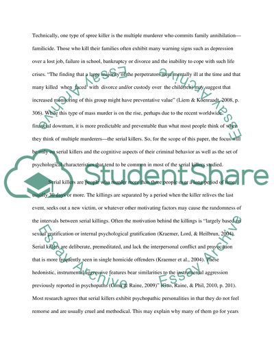 Multiple Murders Psychology