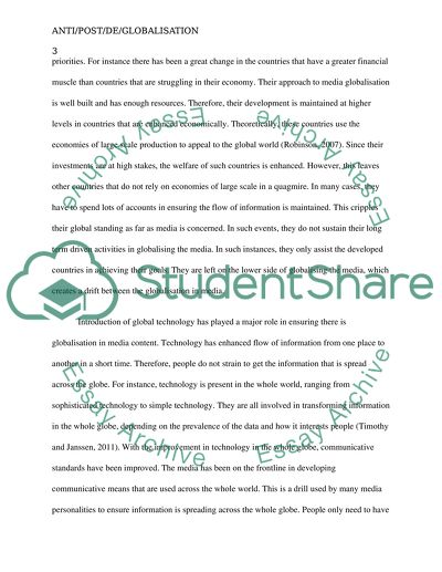 The Phenomenon of Anti/Post/De/Globalization