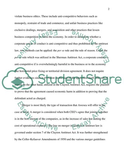 The Sherman Antitrust Act of the United States of America