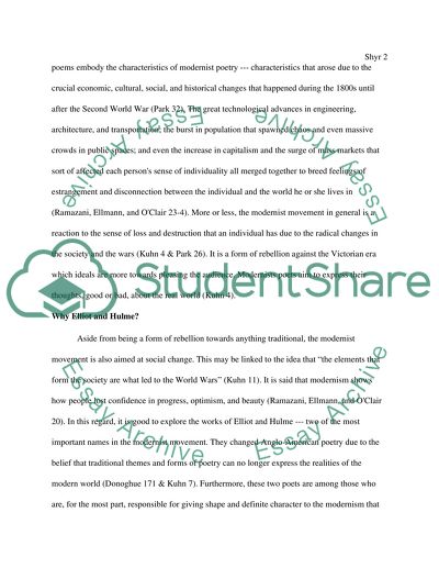 Modernist Movement in Poetry