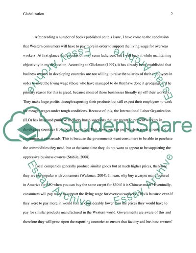 Globalization and a Living Wage