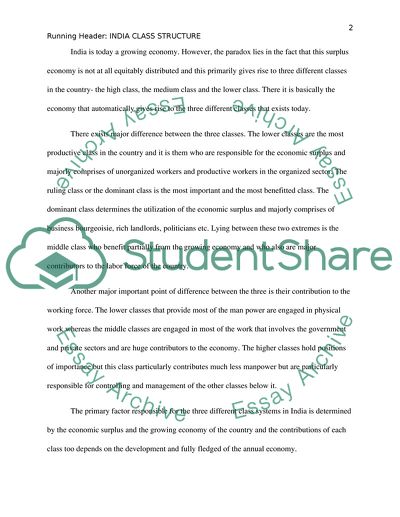India class structure