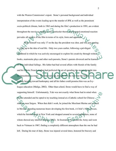 The Absent Center of Oliver Stones JFK