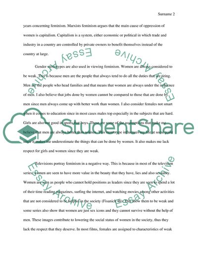 Feminism as an Act of Advocating the Rights of Women