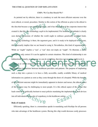 The ethical question of chip implantation