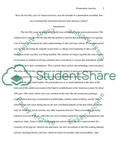 The Distinction between Elite and Mass Culture