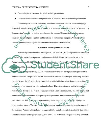 Freedom of Expression As Curtailed In the First Amendment