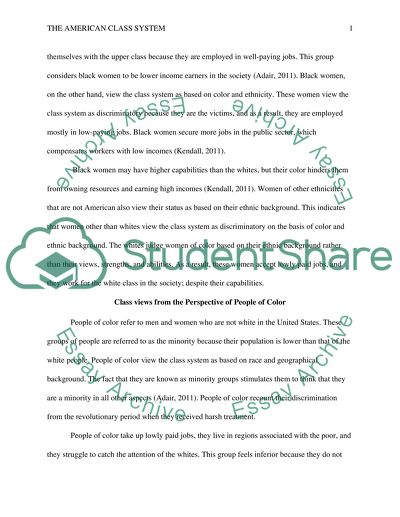 The American Class System