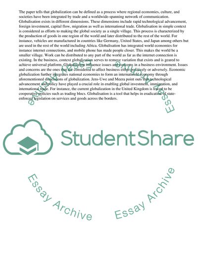 Advantages and Disadvantages of Globalisation on Business