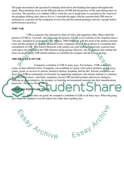 Corporate Social Responsibility