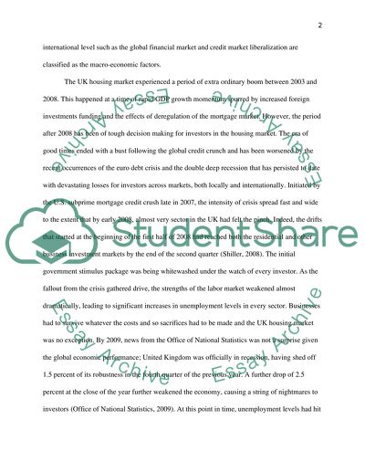 The Influencing Factors To The Current UK Housing Market