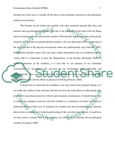 The Concept of Posttraumatic Stress Disorders