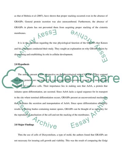 Golgi ReAssembly Stacking Proteins