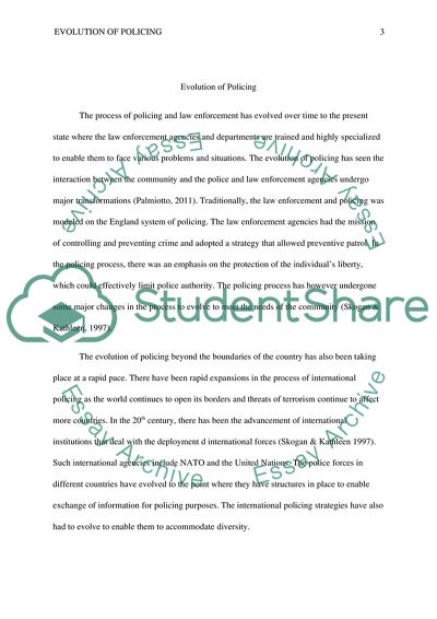 Evolution of Policing through the 20th century