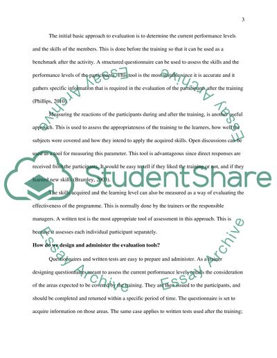 Evaluating Learning and Development Activities