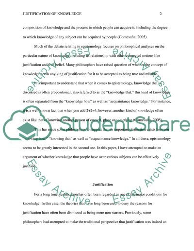 The Theory of Knowledge