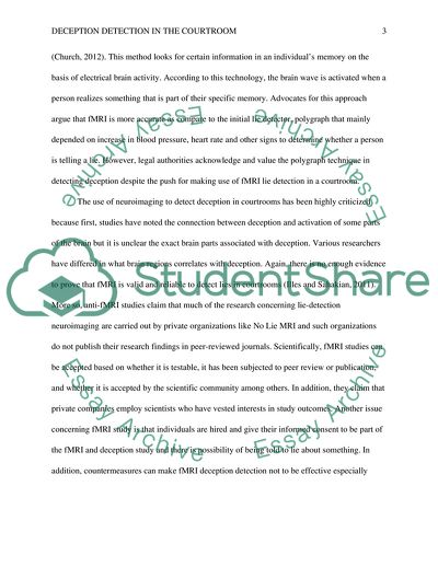 Deception Detection in the Courtroom