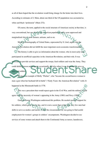 Women`s Rights in the Colonies and During American Revolution