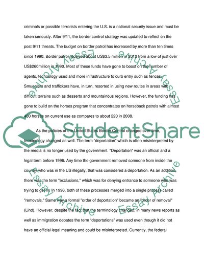 Effectiveness of the United States Border Control