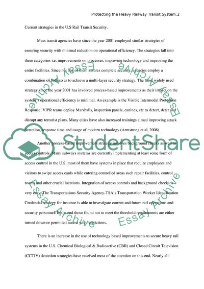 Critical Infrastructures- Railroad Transportation (Heavy Rail)