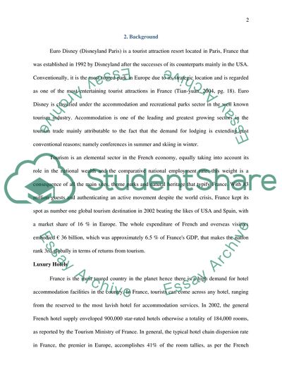 Marketing Strategy for Tourism and Hospitality: Euro Disney