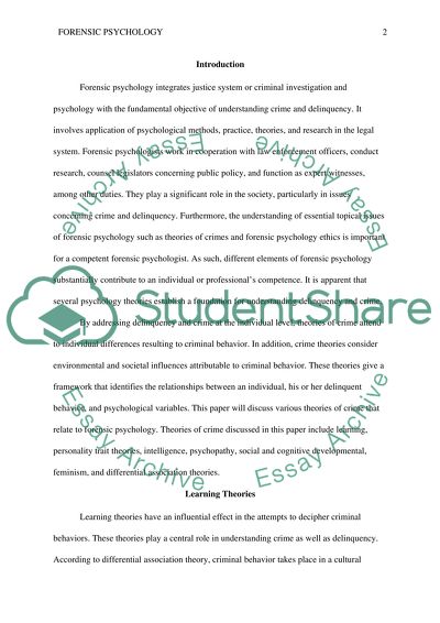 Criminal Investigation and Psychology