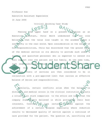 My First Assignment as an Executive Assistant