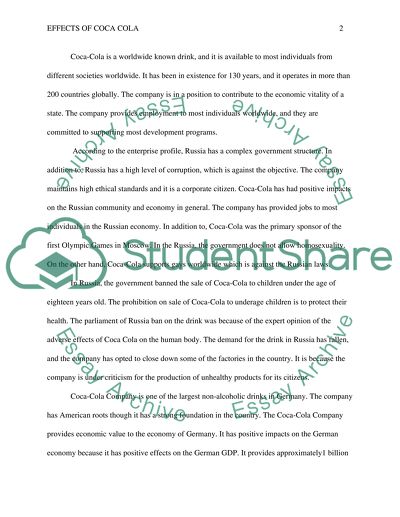 Effects of Coca Cola