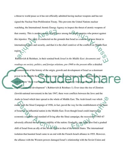 Politics And Foreign Relations Of The Arab-Israeli Conflict