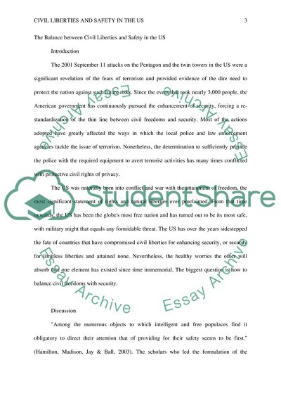 Civil Liberties and Safety in the US