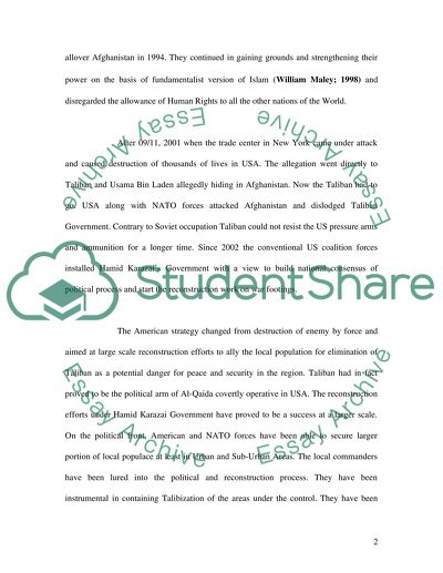 Counter Insergency in Afghanistan