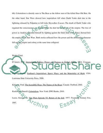 Go Down, Moses and Star Wars on Imperialism and Colonialism