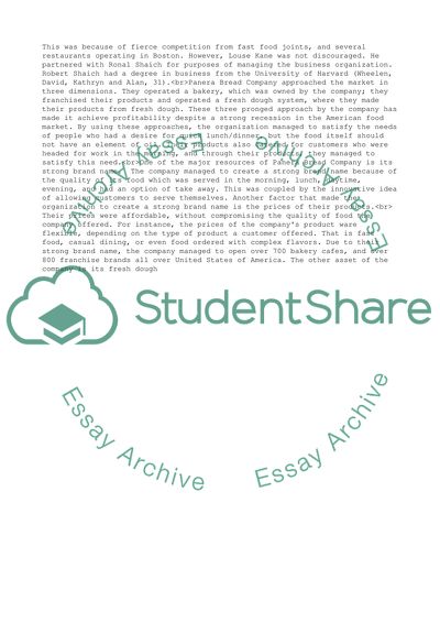 Panera Bread Company