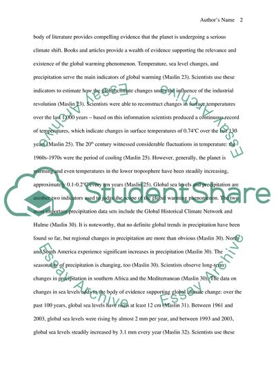 The Problem of Danger from the Climate Change