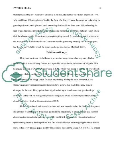 Patrick Henry Biography