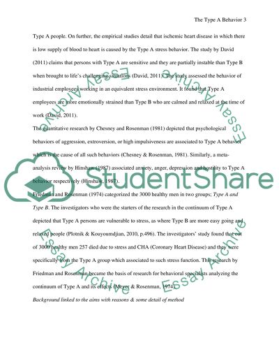 Does Type A Behavior Exist