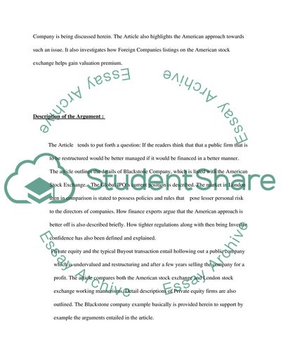 Critical Thinking Analysis