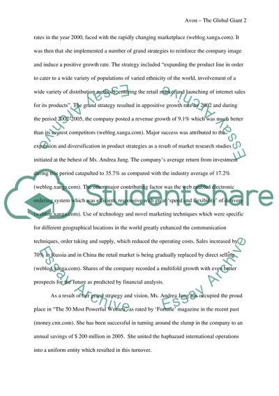 Avon Products, Inc: The Personal Care Industry