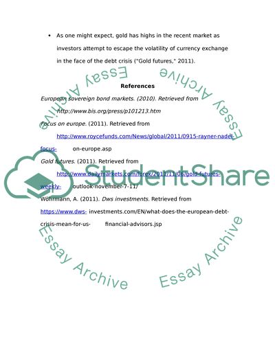 European Sovereign Debt Crisis