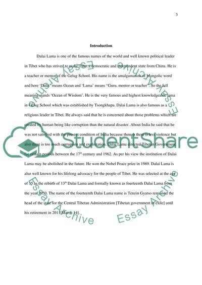 The Holiness of Dalai Lama