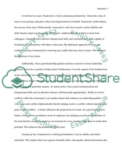 Persronal statment 672737