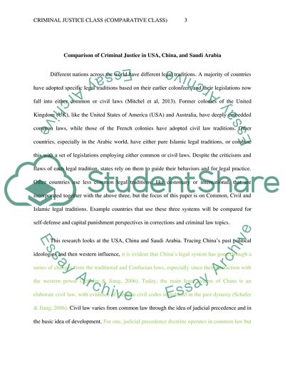 Comparison of Criminal Justice Systems