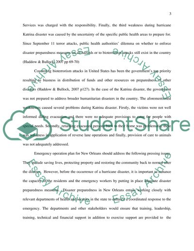 Emergency operations plan for New Orleans