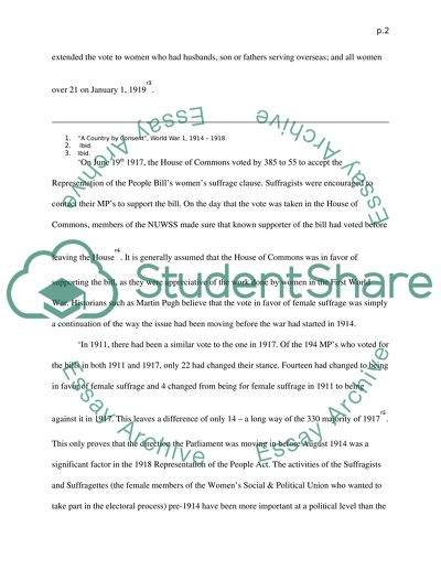 How did World War I Help Canadian Women Get the Vote